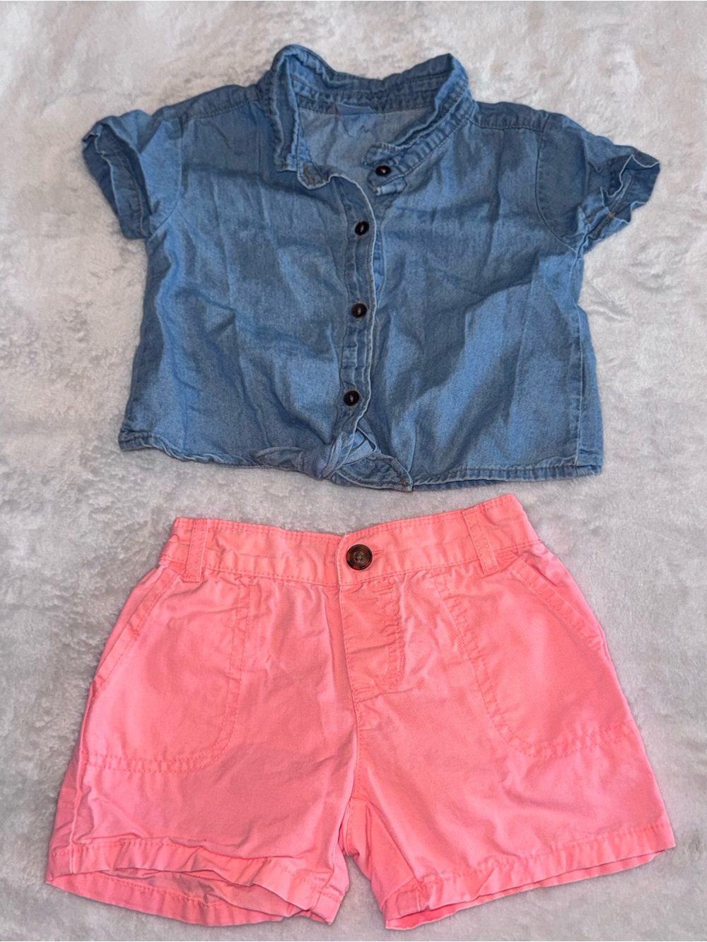 Carter's Chambray & Shorts 18 mo Summer Outfit
